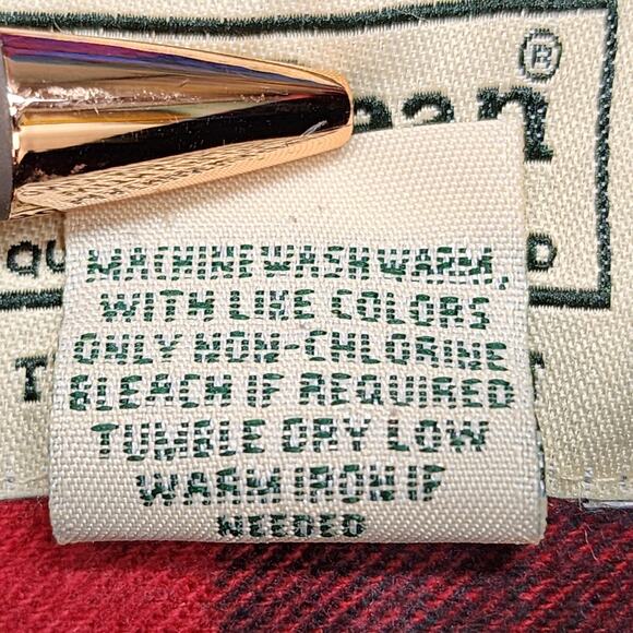 L.L Bean Traditional Fit Flannel Shirt Men XLARGE Green Red Western Scotch Plaid - Picture 11 of 11